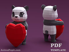 Panda con corazón